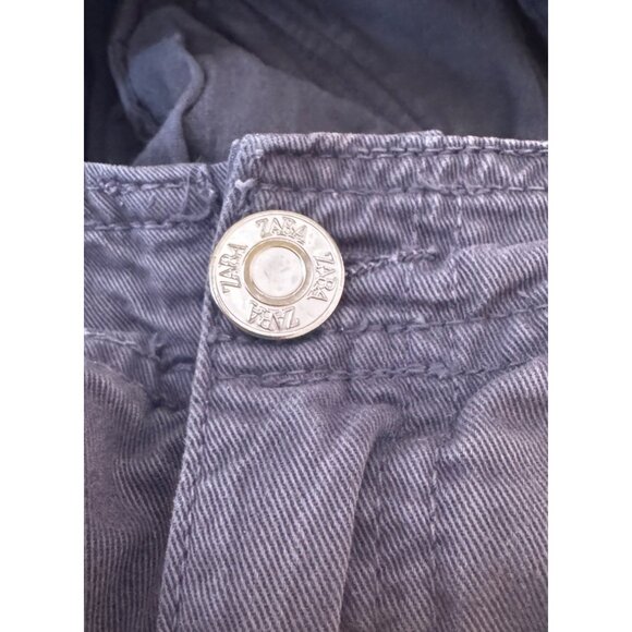 ZARA Womens Size 6 Cargo Pants Dark Gray 100% Cotton - Picture 12 of 16